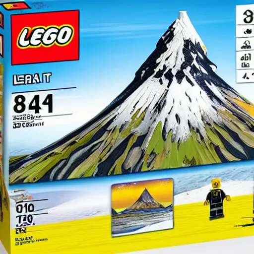 Prompt: mount taranaki lego set