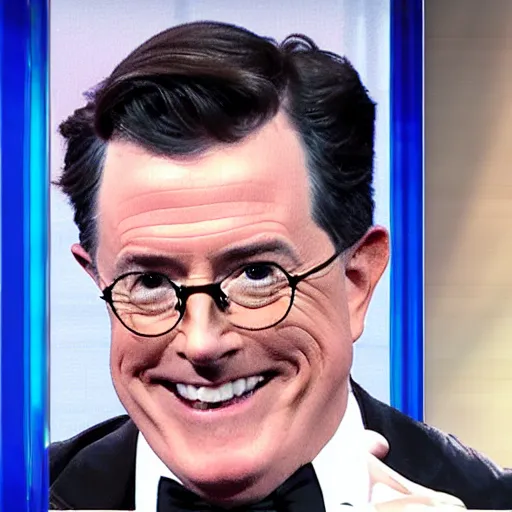 Image similar to stephen colbert with a frozen frosted beard