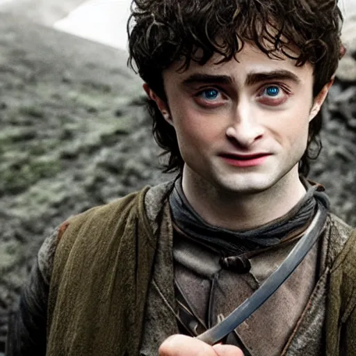 Image similar to Daniel Radcliffe as Frodo