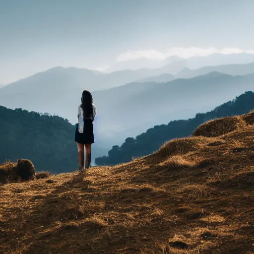 Image similar to unknown woman in the hills