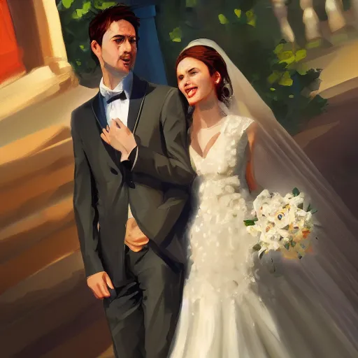 Image similar to stop the wedding, digital painting, ultradetailed, artstation, oil painting, ultradetailed, artstation