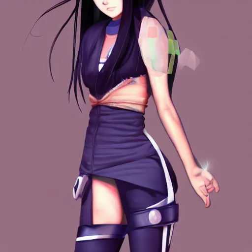 Image similar to hinata hyuga fanart, artstation