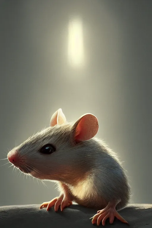 Image similar to portrait of a adorable mouse critter, dramatic lighting, cinematic, establishing shot, extremly high detail, photo realistic, cinematic lighting, post processed, concept art, artstation, matte painting, style by eddie mendoza, raphael lacoste, alex ross