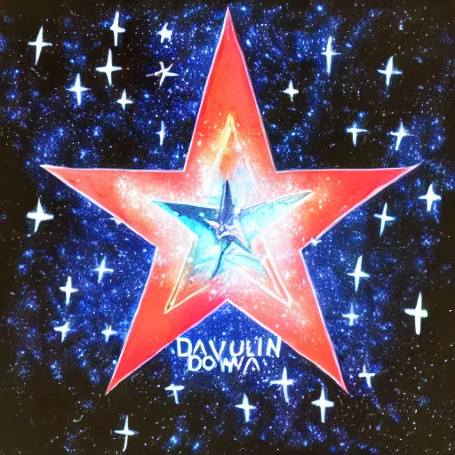 Prompt: star constellation in the shape of david bowie