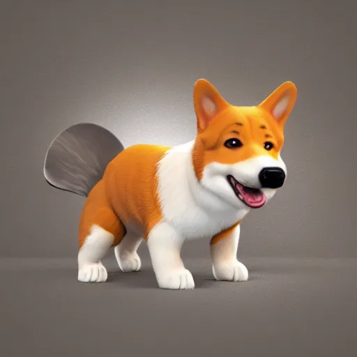 Image similar to superhero corgi, 3D cgi rendering unreal engine concept art character design, professional photography cinematic