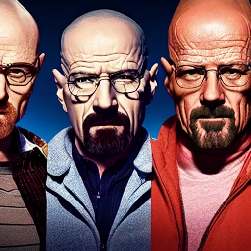 Image similar to cast of breaking bad in a pixar 3 d movie, 4 k