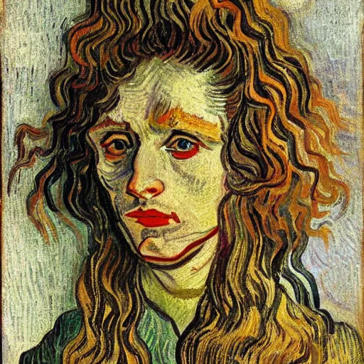 Prompt: portrait of Medusa, by Van Gogh