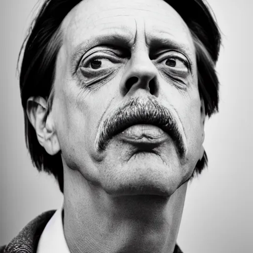 Image similar to portrait of steve buscemi with a mullet haircut, canon eos r 3, f / 1. 4, iso 2 0 0, 1 / 1 6 0 s, 8 k, raw, unedited, symmetrical balance, in - frame