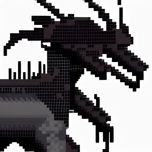 Prompt: a pixel art of a futuristic cyborg dragon, 4 k, ultra detailed