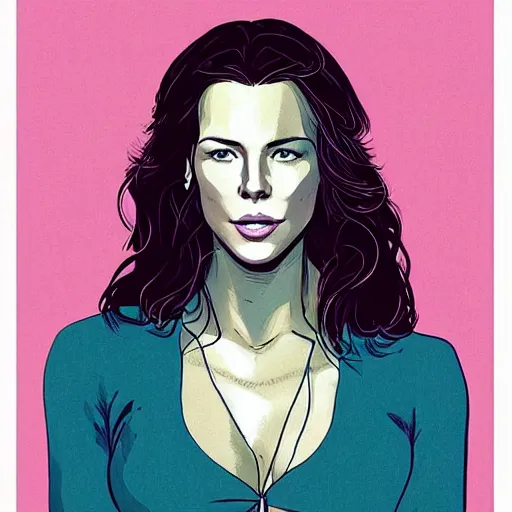 Image similar to “ kate beckinsale retro minimalist portrait by jean giraud, moebius starwatcher comic, 8 k ”