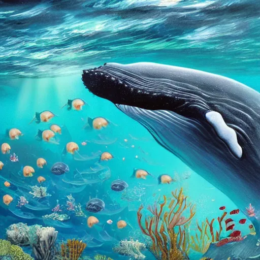 Image similar to whales under the sea