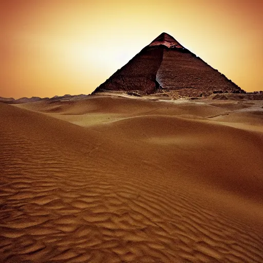 Image similar to the egyptian pyramids in the desert