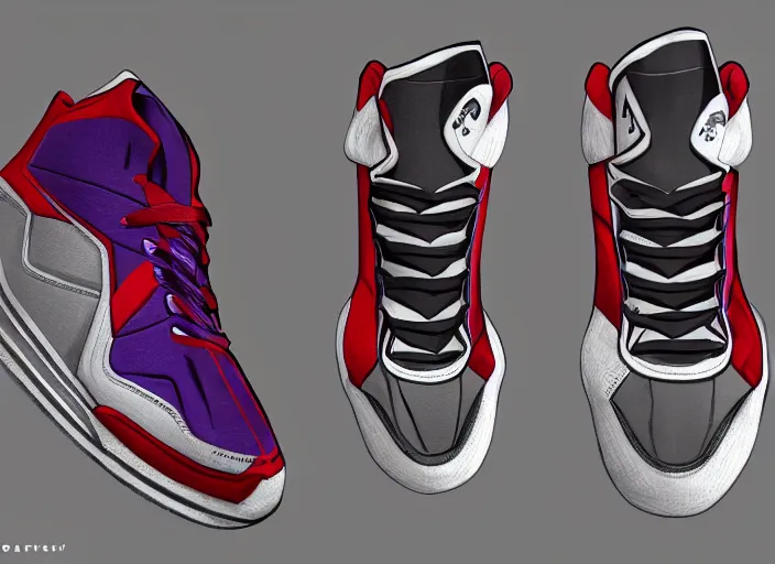 Image similar to basketball sneakers concept of wiccan, trending on artstation, smooth, sharp focus
