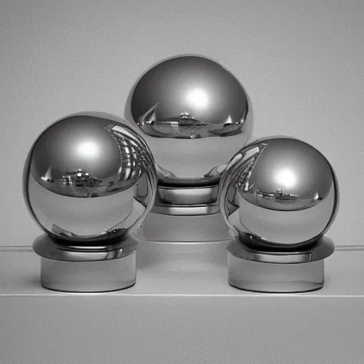 Prompt: silver spheres by jason de graaf