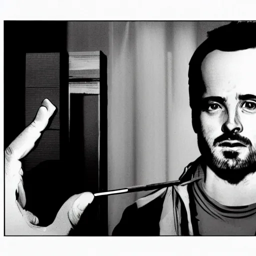 Image similar to jesse pinkman smoking