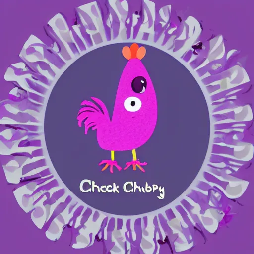 Image similar to a purple chicken's birthday