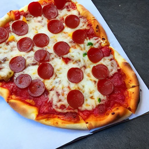 Image similar to hybrid of pizza and rat