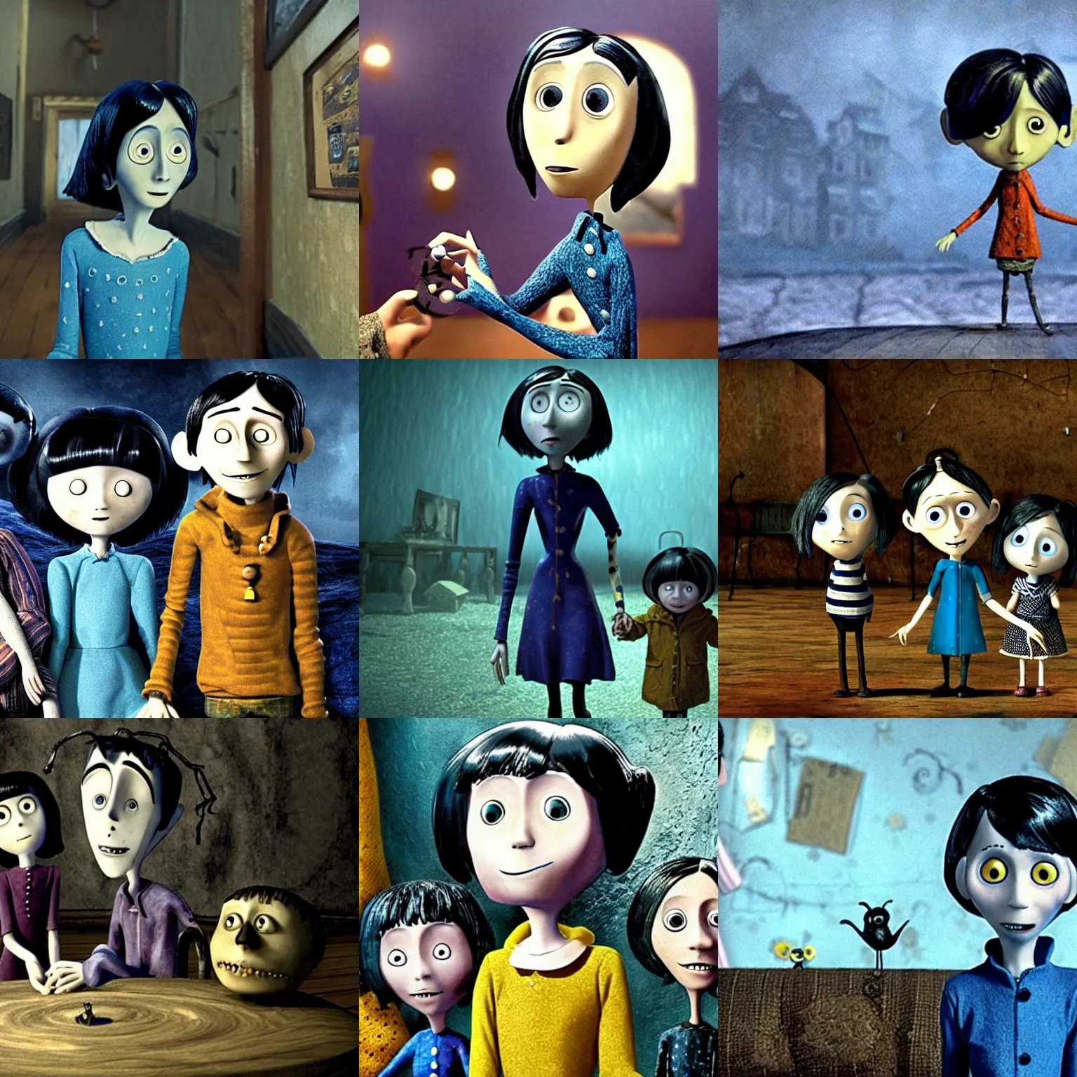 Prompt: a film still from coraline ( 2 0 0 9 )