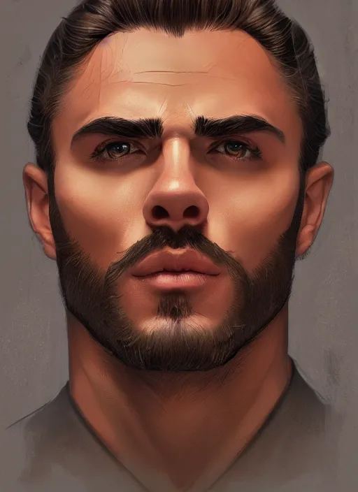 Image similar to gigachad luigi flexing by ilya kuvshinov, super mario bros symmetrical face concept art, hyper realistic, intricate, elegent, highly detailed, digital painting, concept art, smooth, sharp, focus, illustration, art by artgerm and greg rutkowski and alphonse mucha, artstation