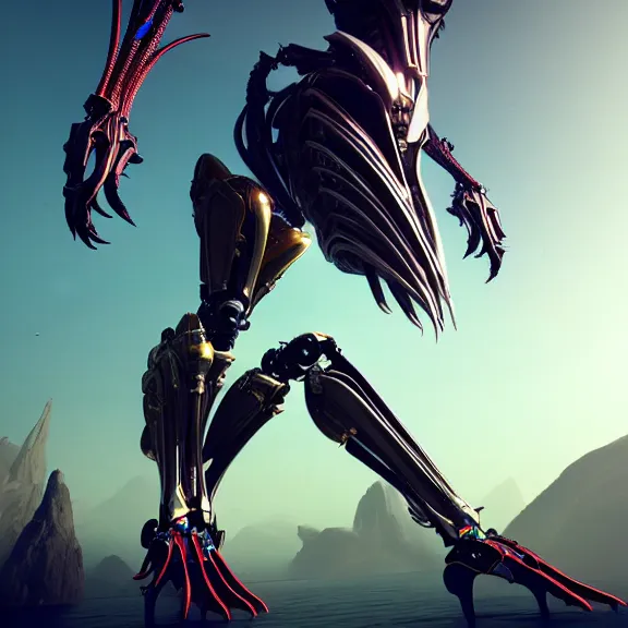 Image similar to highly detailed giantess shot, worms eye view, looking up at a giant 500 foot tall beautiful stunning saryn prime female warframe, as a stunning anthropomorphic robot female dragon, looming over you, walking toward you, detailed warframe legs towering over you, camera looking up, posing elegantly over you, sleek sharp claws, detailed robot dragon feet about to step on you, intimidating, proportionally accurate, two arms, two legs, camera close to the legs and feet, giantess shot, warframe fanart, ground view shot, cinematic low shot, high quality, captura, realistic, professional digital art, high end digital art, furry art, macro art, giantess art, anthro art, DeviantArt, artstation, Furaffinity, 3D realism, 8k HD octane render, epic lighting, depth of field