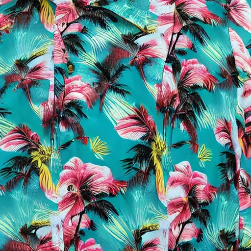 Image similar to hawaiian shirt design, fashion photography