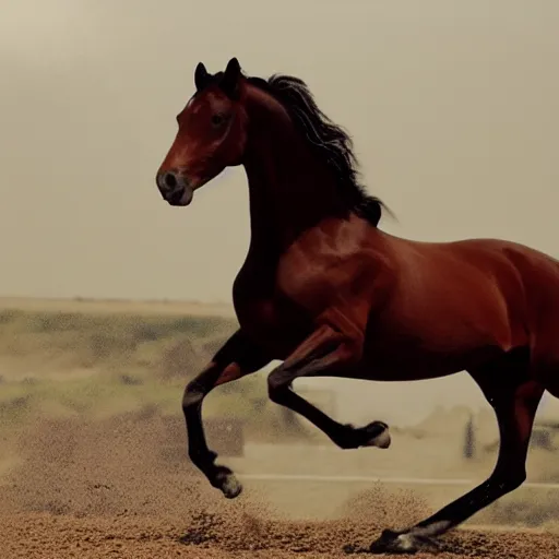 Prompt: 1 0 frames of a horse running video clip