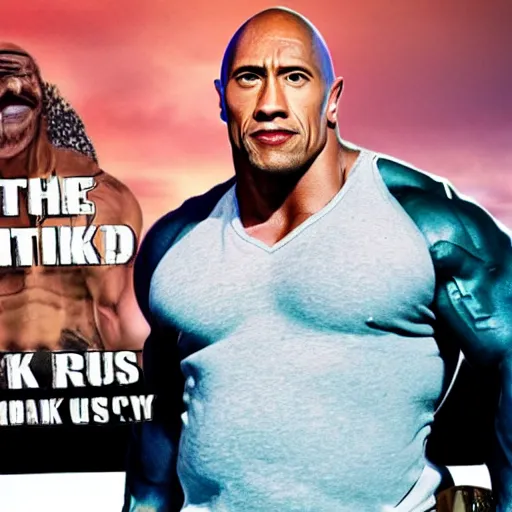 Image similar to the rock but hes very fat