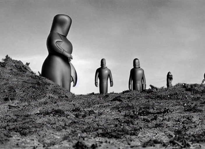 Prompt: scene from the 1 9 4 1 science fiction film the day the earth stood still