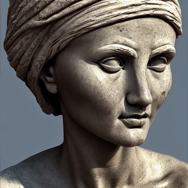 Prompt: old greek statue woman, highly detailed, 4 k, hdr, smooth, sharp focus, high resolution, award - winning photo, artgerm, photorealistic
