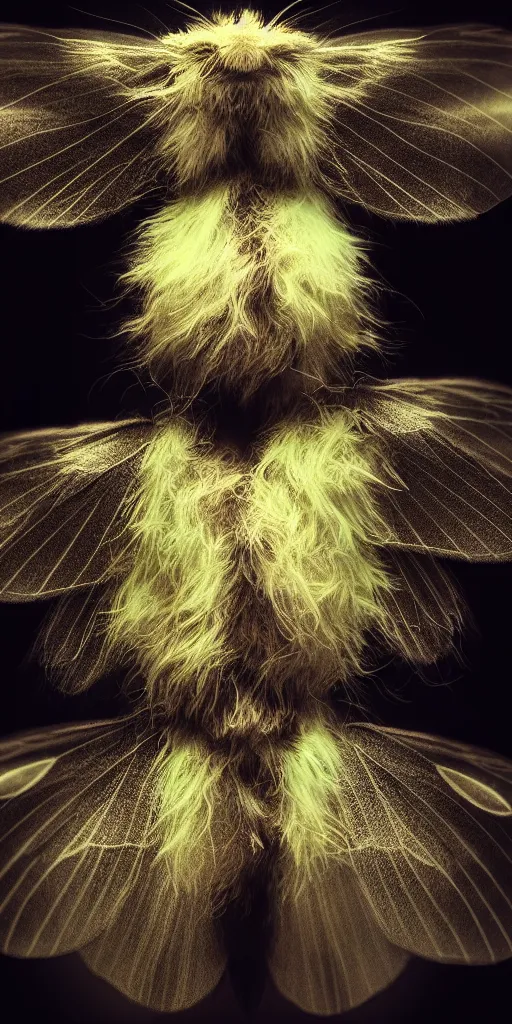 Prompt: cinematic shot epic portrait worlds cutest and fluffiest moth, hyper realistic, mood lighting, fantasy, detailed face, highly detailed, super realistic, perfect lighting javascript pixel sorting
