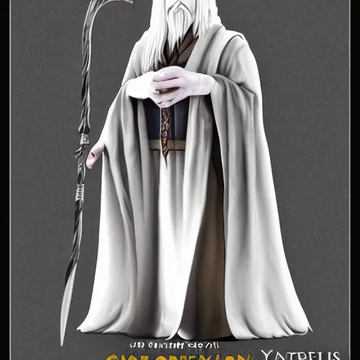 Image similar to 2 tone creepy gandalf