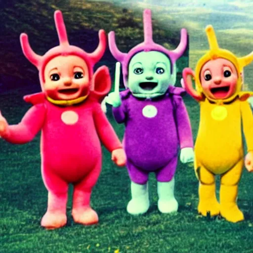 Image similar to teletubbies in swat uniforms