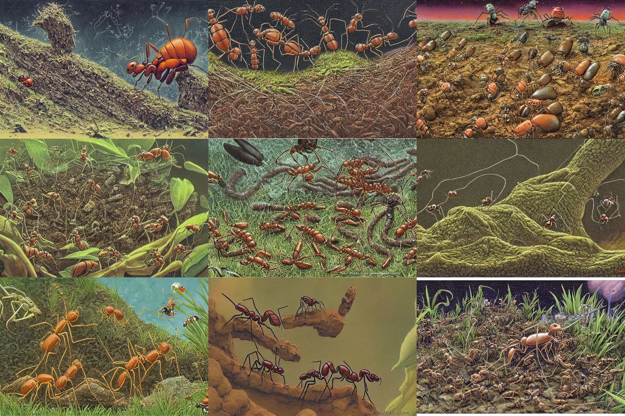 Prompt: ant life, life story, super quality, powerful detail, by ron cobb