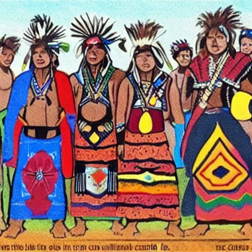 Image similar to a picture representing indigenous cultures positively