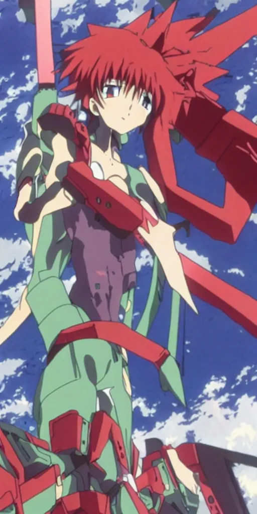 Image similar to anime still of evangelion, quetzalcoatl