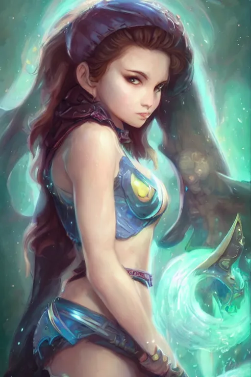 Image similar to a portrait of a cute fantasy girl by Ross Tran and jeff easley