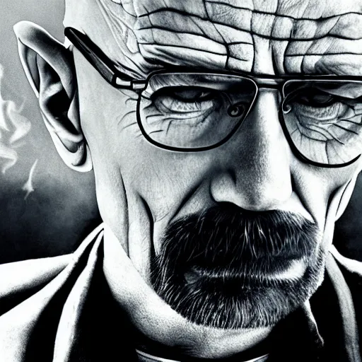 Prompt: walter white smoking a megaton of crack