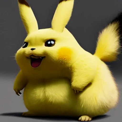 Image similar to fat detective Pikachu