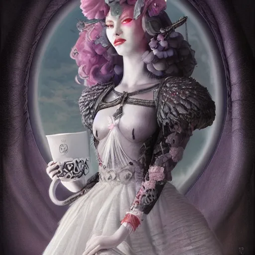 Prompt: picture generation, soft painting curiosities carnival, beautiful cat anthropomorphic in full long dress, accurate features, focus, very intricate ultrafine details, black white purple volumetric clouds, award winning masterpiece, octane render 8 k hd, tom bagshaw artstyle