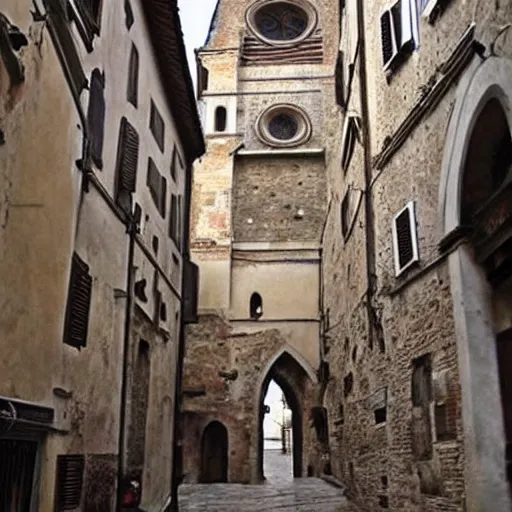 Image similar to ezio auditore da firenze spotted in real life, italy,