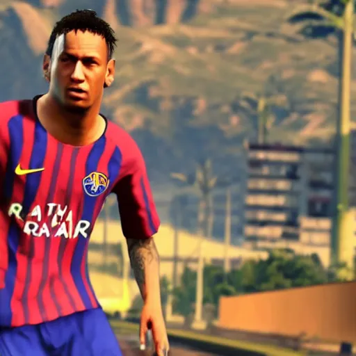 Image similar to screenshot of neymar in gta v, grand theft auto