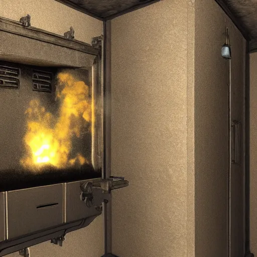 Prompt: Furnace, photo realistic, central