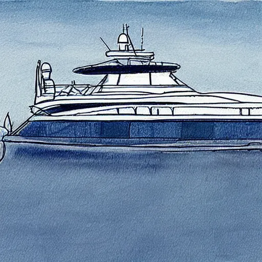 Image similar to drawing of a yacht by bill waterson