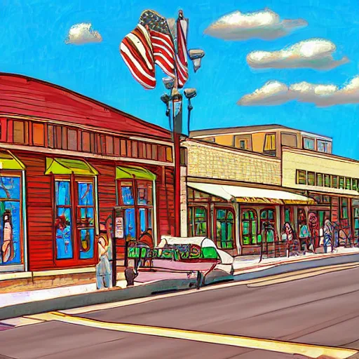 Image similar to Walton's five and dime, Bentonville Arkansas, digital art