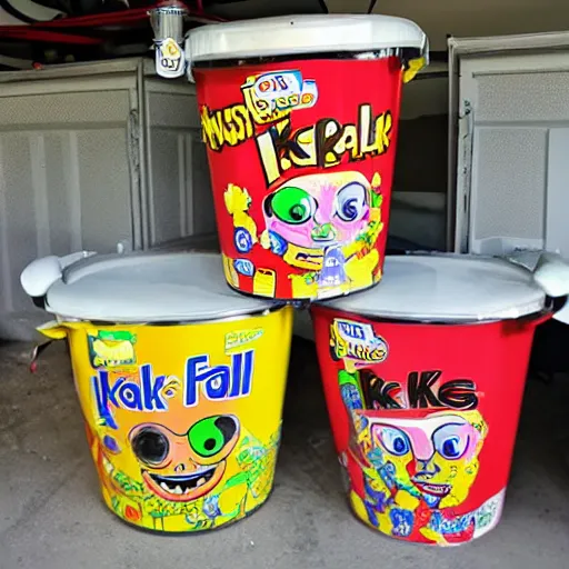 Prompt: garage pail kids