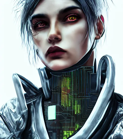 Prompt: detailed realistic female character cyberpunk wearing thick tight collar around neck, realistic, art, beautiful, 4K, collar, choker, collar around neck, punk, artstation, detailed, female, woman, choker, cyberpunk, neon, punk, collar, choker, collar around neck, thick collar, tight around neck, punk,