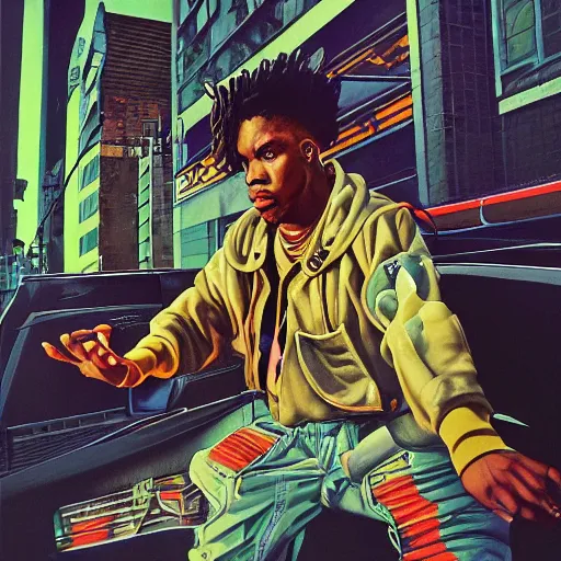 Image similar to detailed photorealistic pictures of 9 0 s hip hop cover album style from rapper two ballz, this album called hustle on the buut, in the style of bob peak and alex ross, gouache and wash paints color, detailed facial and body and human environments and background and foreground and small details and big details proportionate, detailed 5 k details, detailed string text.