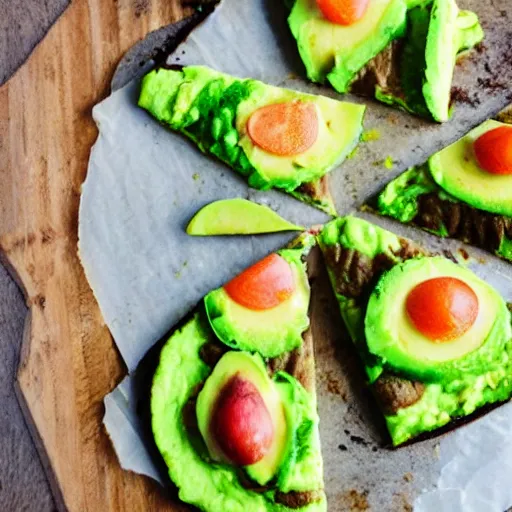 Image similar to the most delicious avocado pizza i have ever eaten