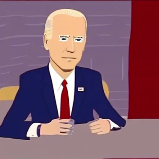 Image similar to joe biden in a scene from south park