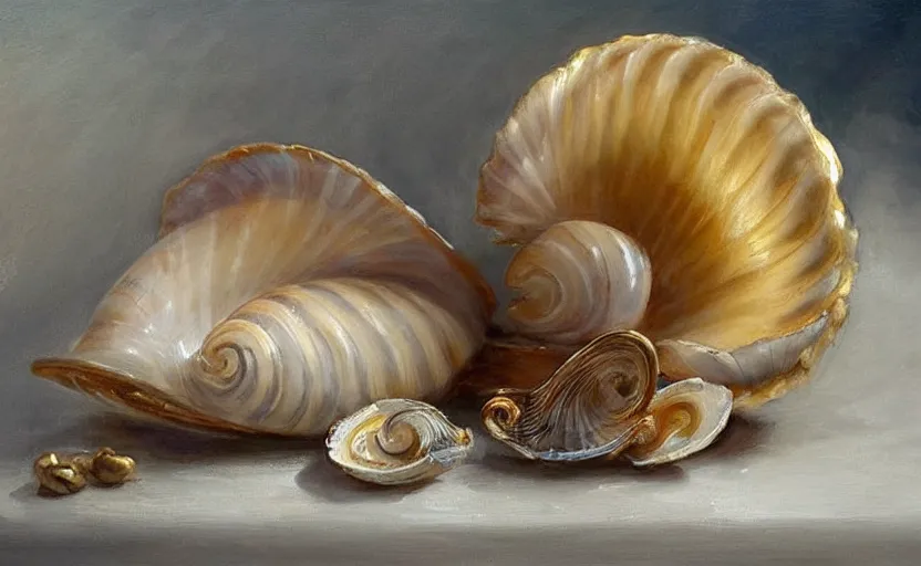 Image similar to Beautiful alchemy seashell. By Konstantin Razumov, highly detailded